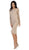 Lace Long Sleeve Bateau Sheath Cocktail Dress