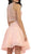 Two-Piece Ornate Jewel Textured Cocktail Dress