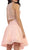 May Queen - MQ1444 Two-Piece Ornate Jewel Textured Cocktail Dress