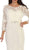 Lace Illusion Bateau Sheath Mother of the Bride Dress