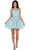 Lace Sheer Jewel A-line Cocktail Dress