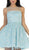 Lace Sheer Jewel A-line Cocktail Dress
