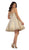 Gilded Lace Applique Mikado Cocktail Dress