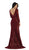 Paneled Sheer Lace Sheath Long Evening Gown