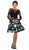 Lace and Floral Two-Piece Cocktail Dress