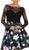 Lace and Floral Two-Piece Cocktail Dress