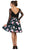 Lace and Floral Two-Piece Cocktail Dress
