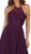 Embellished Illusion Halter A-line Evening Dress