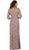 Quarter Length Sleeve Lace Evening Dress