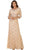 May Queen - Quarter Length Sleeve Lace Evening Dress