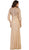 Quarter Length Sleeve Lace Evening Dress