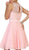 Lace Jewel A-line Homecoming Dress