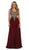 Embellished Scalloped V-neck A-line Prom Dress