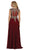 Embellished Scalloped V-neck A-line Prom Dress