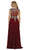 May Queen - MQ1523 Embellished Scalloped V-neck A-line Prom Dress
