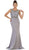May Queen - Lace Bodice Illusion Paneled Sheath Evening Gown