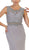 May Queen - Lace Bodice Illusion Paneled Sheath Evening Gown