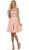Floral Detailed Illusion Jewel A-line Cocktail Dress