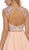 Floral Detailed Illusion Jewel A-line Cocktail Dress