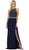 Strappy Illusion Prom Dress with Slit