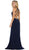 Strappy Illusion Prom Dress with Slit