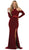 Long Sleeve Halter Sheath Prom Dress