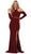 May Queen - Long Sleeve Halter Sheath Prom Dress