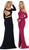 Long Sleeve Halter Sheath Prom Dress