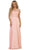 Sleeveless Illusion Lace Evening Dress