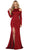 May Queen - MQ1544 Long Sleeve Bateau Sheath Prom Dress
