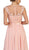 May Queen - MQ1550 Embroidered Illusion A-Line Cocktail Dress
