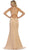 Strappy Fitted Plunging Trumpet Prom Dress