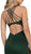 Strappy Fitted Plunging Trumpet Prom Dress