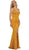 May Queen - Strappy Fitted Plunging Trumpet Prom Dress