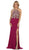 May Queen - Embellished Halter Sheath Evening Gown