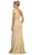 Fitted One Shoulder Strap Evening Dress with Slit