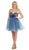 May Queen - Two-Toned Sequined Sweetheart Short Cocktail Dress MQ 583