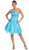 Strapless Pleated Bodice Empire Cocktail Dress