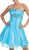 Strapless Pleated Bodice Empire Cocktail Dress
