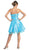 Strapless Pleated Bodice Empire Cocktail Dress