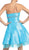 Strapless Pleated Bodice Empire Cocktail Dress