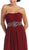 Strapless Shirred Sweetheart Chiffon Evening Dress