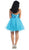 May Queen - MQ697 Bejeweled Bodice Strapless Sweetheart Cocktail Dress In Blue