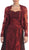 May Queen - MQ731 Appliqued Pleat Ornate Mother of the Bride In Red