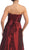 May Queen - MQ731 Appliqued Pleat Ornate Mother of the Bride In Red