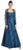 May Queen - MQ731 Strapless Sweetheart Long Gown with Long Sleeve Lace Jacket in Navy