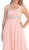 May Queen - One Shoulder Strap Bejeweled Chiffon Dress MQ748
