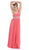 May Queen - MQ748 One Shoulder Strap Bejeweled Straight Neck Chiffon Prom Dress
