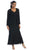 Shimmering Chevron Detailed Evening Gown with Long Sleeve Sheer Jacket