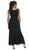 Shimmering Chevron Detailed Evening Gown with Long Sleeve Sheer Jacket